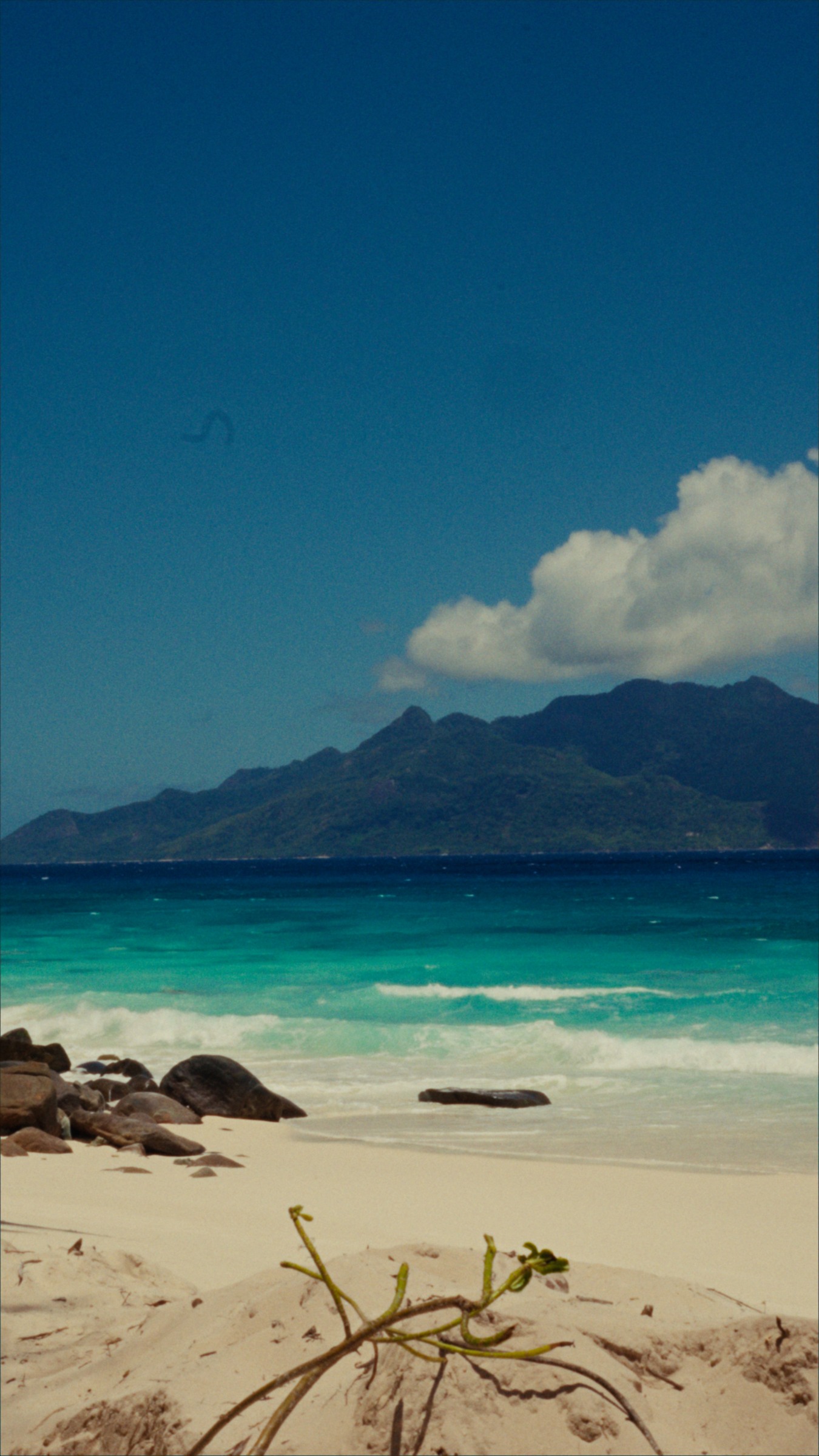 A quiet beach and turquoise water at North Island.