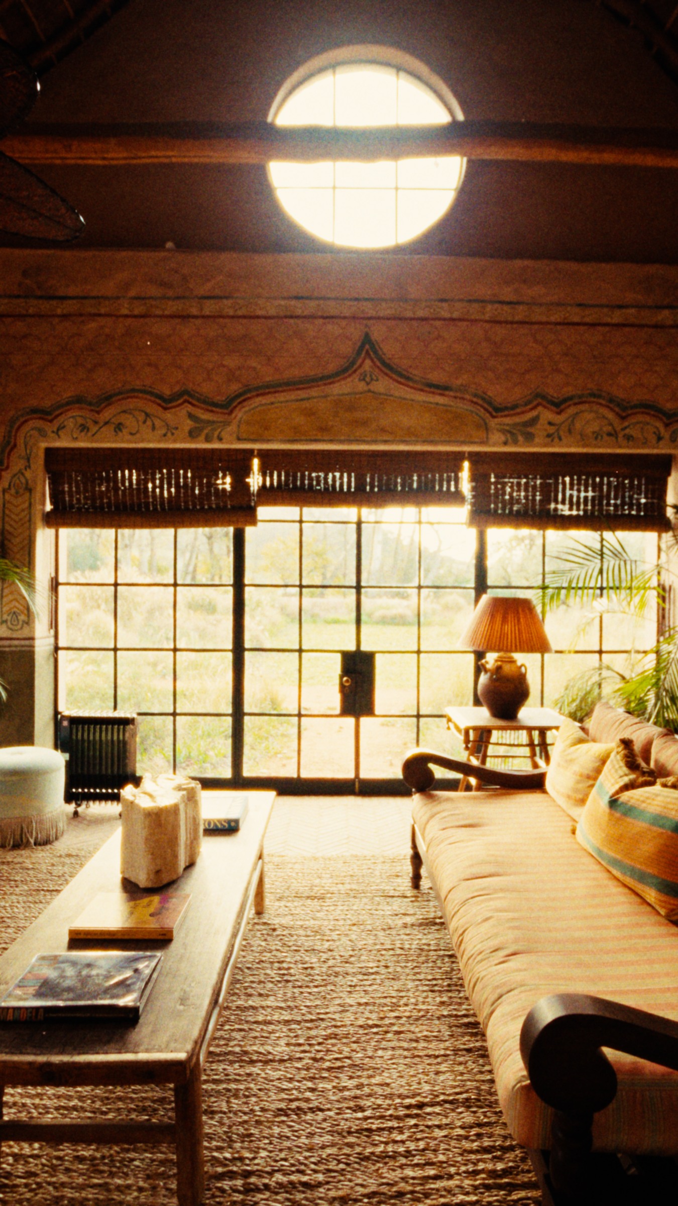 Sunlight across the lounge at Sterrekopje.